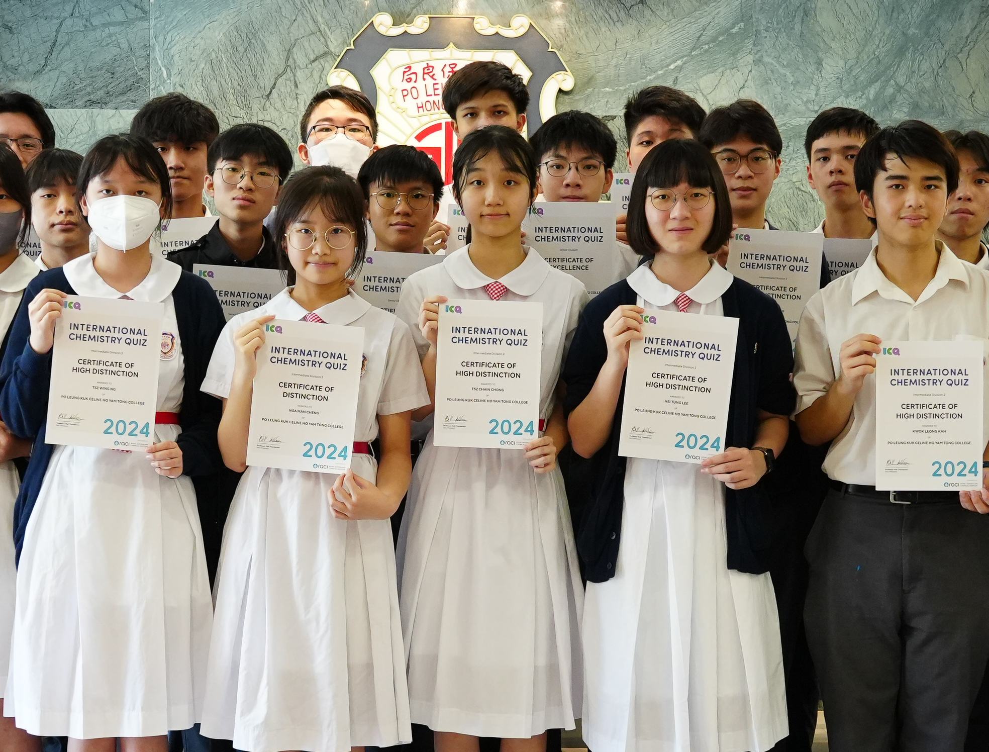 Excellence Award, Distinction Award and High Distinction Award in International Chemistry Quiz 2024